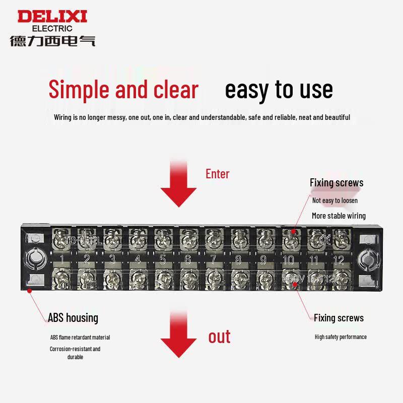 Delixi Electric TB-2512 Combined Copper Terminal Block
