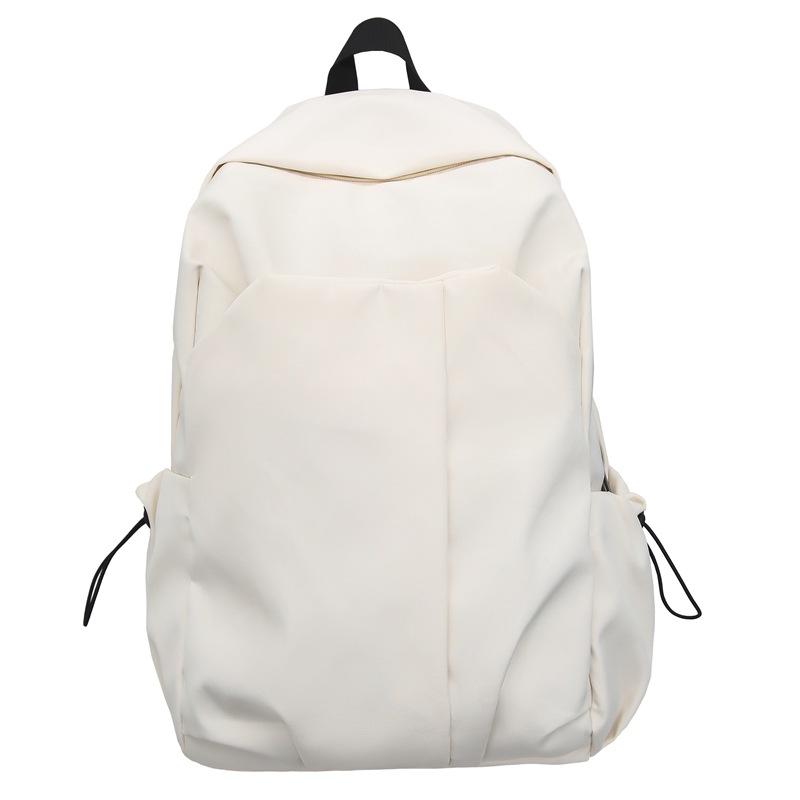 New large-capacity backpack, solid color middle and high school student travel bag, casual simple computer backpack