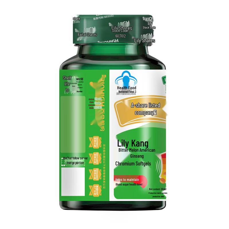 Baihekang Bitter Melon and American Ginseng Chromium Softgels