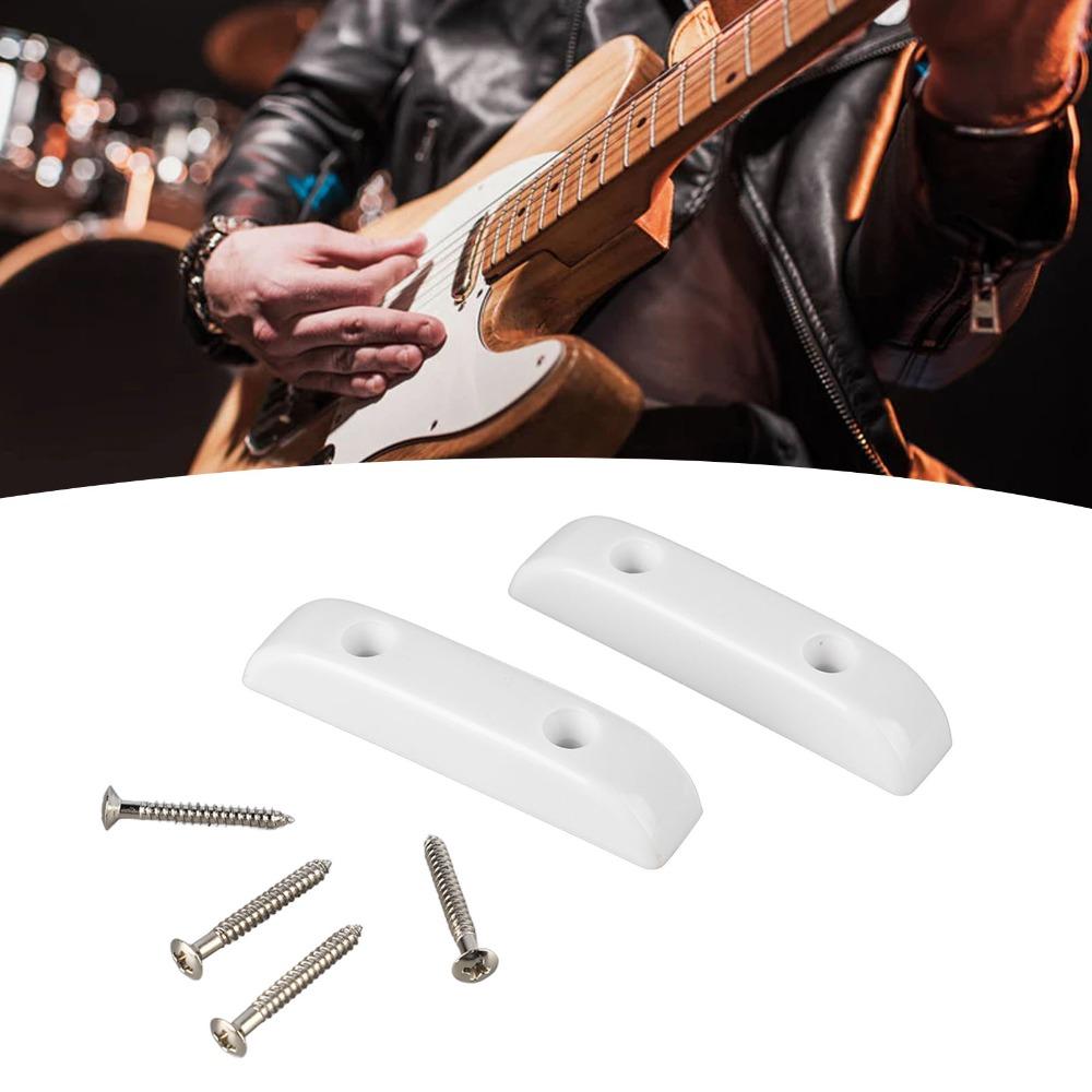 4PCS White Bass Guitar Thumb Rest Plastic Bass Finger Rest Anti Slip Bass Thumb Rest Guitar