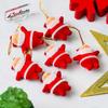 Kleine Weihnachtsmann Weihnachtsdeko Baumhängeornamente (Packung mit 6) Requisiten Weihnachtsbaumschmuckartikel für Zuhause Büro Weihnachtsgeschenke