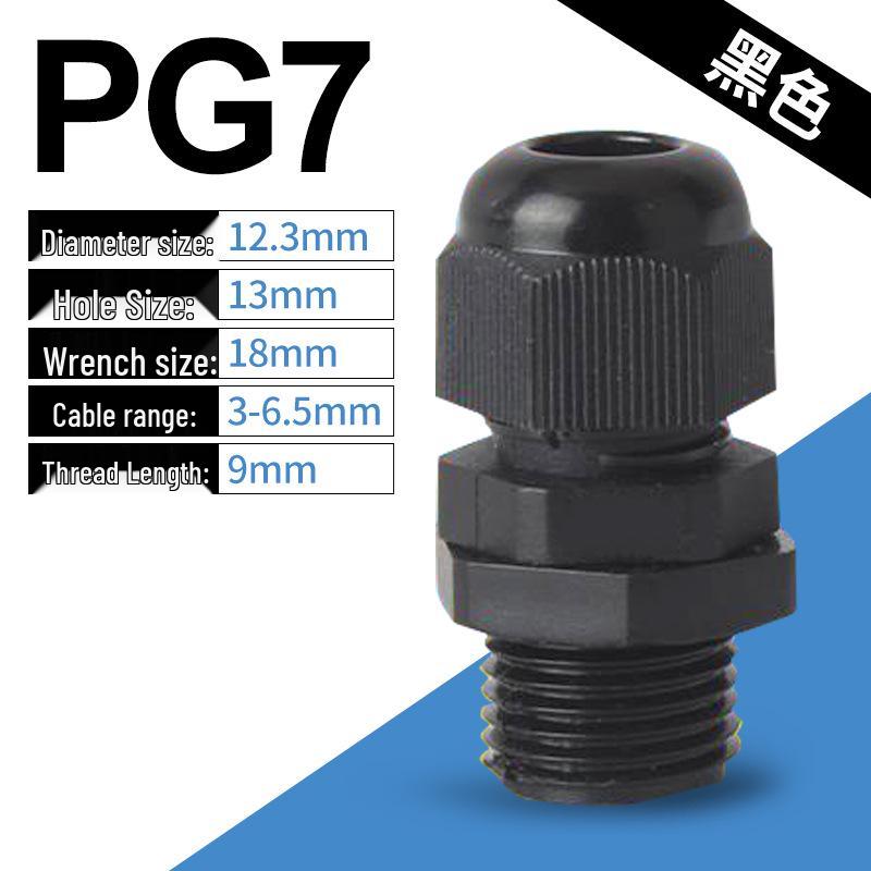 Nylon Waterproof Cable Connector - PG7/9/11/M12/M16 Sealing Gland