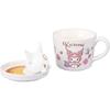 Sanrio "Latte Art Kuromi" 3D Mug with Lid, Approx. 230ml, Approx. 12 x 13cm, Character Tableware, Goods, Purple, san4551-4