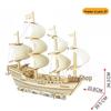 Ming Dynasty Merchant Ship Model 3D Puzzle - Hand-Assembled Building Blocks for Kids