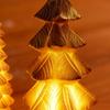 Small Christmas Tree 4 Piece Golden With Lights Mini Desktop Tree Christmas Decorations For Living Room Bedroom Kitchen Office