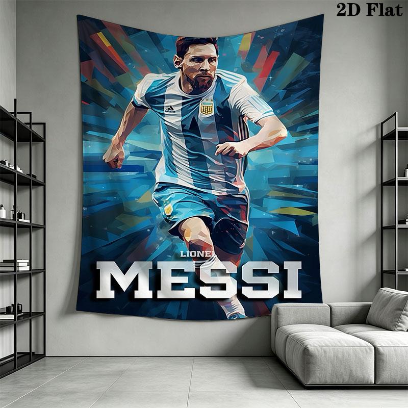 Lionel Messi Wall Hanging Printed Fabric Blanket Decorative Tapestries for Bedroom Living Room Home Decor