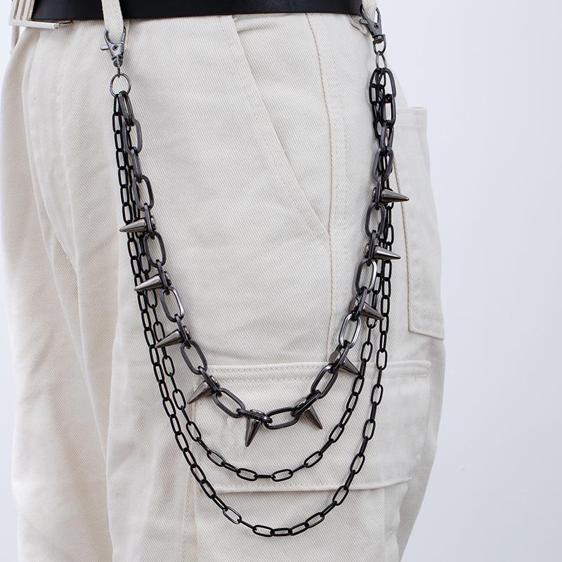 Metal Thorn Vine Waist Chain: Hip Hop Punk Gothic Style for Men & Women - Trendy Cool Accessory