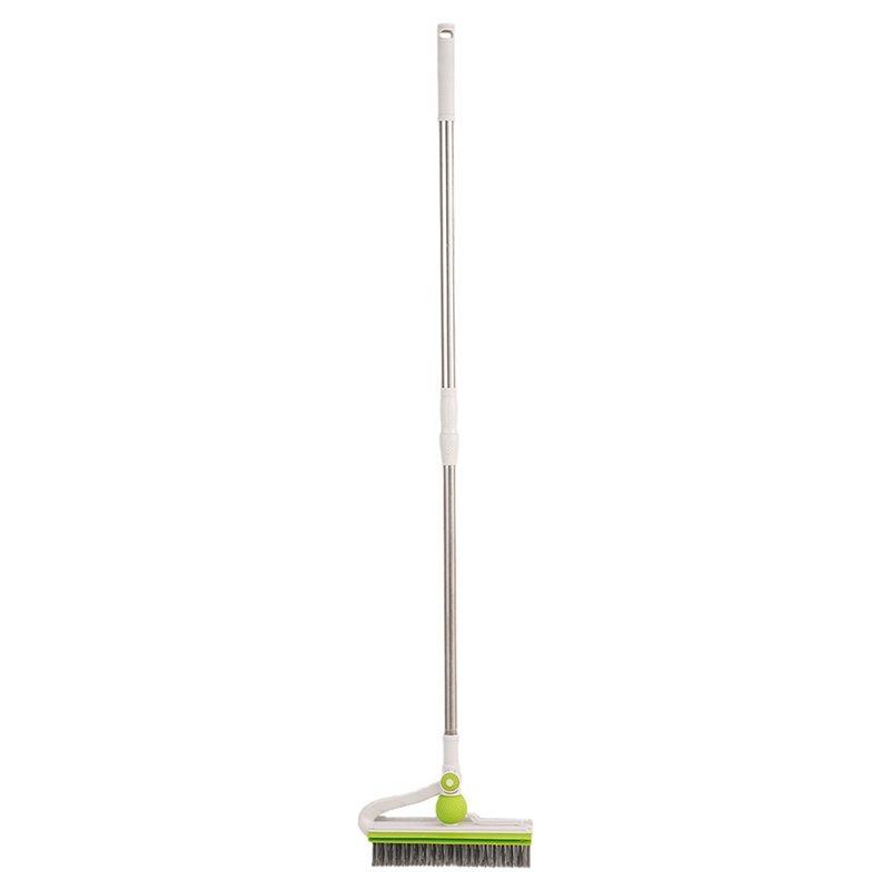 ABBP-Floor Scrub Brush With Long Handle, Stiff Bristle Scrubber For Cleaning Bathroom, Patio, Pool, Kitchen, Wall