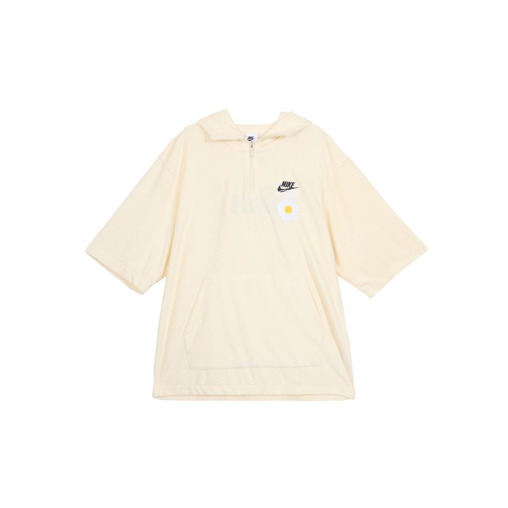 Nike Sportswear Large Logo Half-Zip Short-Sleeve Hoodie Men Tops White DM5063-113