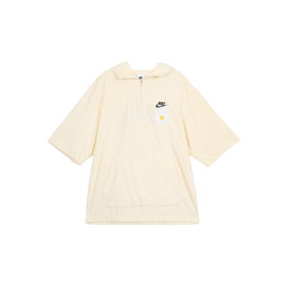 Nike Sportswear Large Logo Half-Zip Short-Sleeve Hoodie Men Tops White DM5063-113