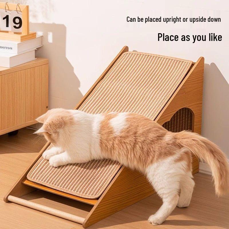 Sisal Cat Scratching Post: Durable, No-Shed, Scratch-Resistant Corrugated Cardboard with Anti-Sofa Scratch Design. Ideal for Nail Sharpening.