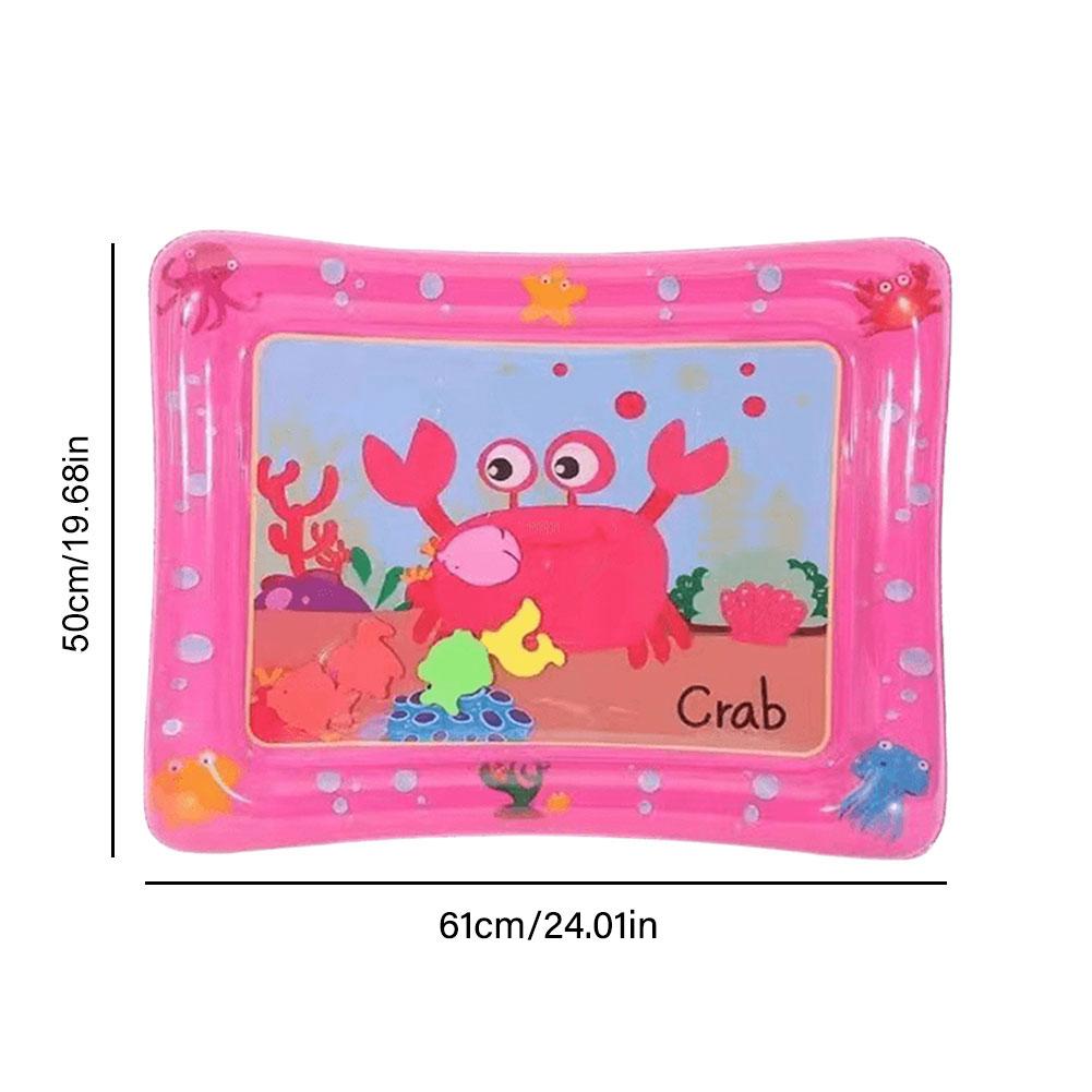 Water Sensor Play Mat with Fish Water Sensory Play Mat Tummy Time Water Play Mat for Bored Indoor Cats Play Water Bed 65cm/69cm