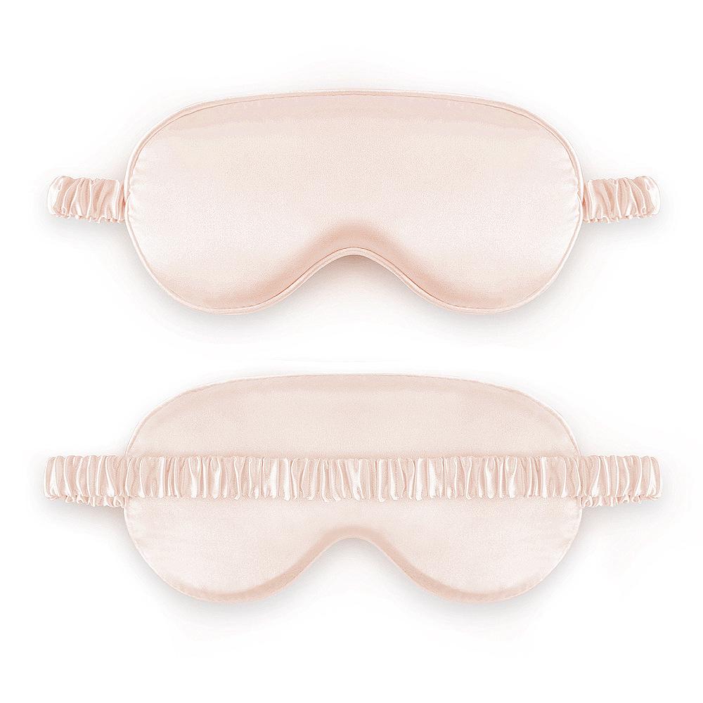 Double-Sided Imitation Silk Sleep Eye Mask with Printed Logo & Elastic Band - Breathable & Light-Blocking