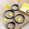 4+3 Inch Non-stick Egg Frying Pan Set with Anti-scald Egg Ring