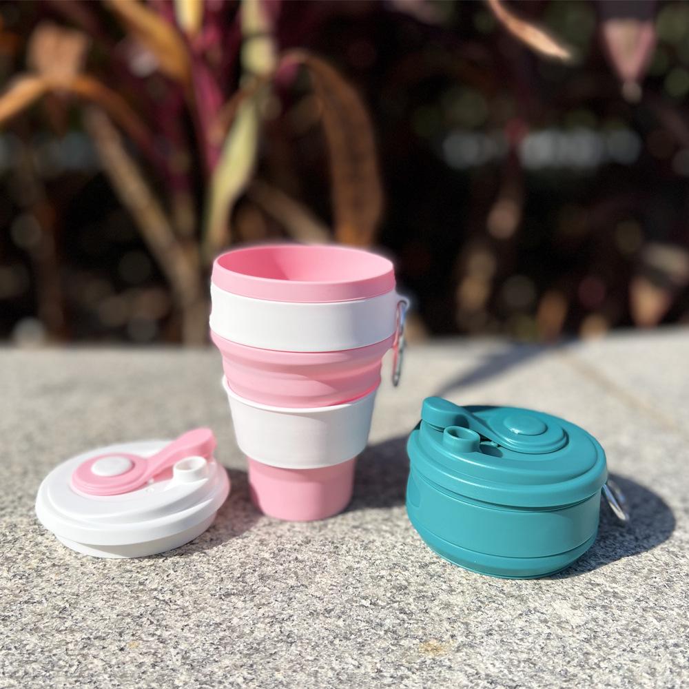 Collapsible Silicone Travel Cup - Portable Outdoor Folding Tumbler