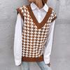 A New Loose V-neck Knitted Vest for Women In Early Autumn