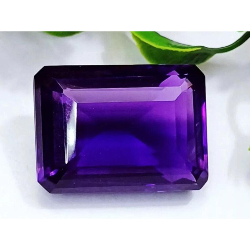 Natural Violet Amethyst For Making 90+ Ct Emerald Cut Beautiful Loose Gemstone