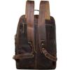 16" Brown buffalo Leather Backpack Vintage Rucksack Water Resistant Casual Daypack College Bookbag Travel Hiking