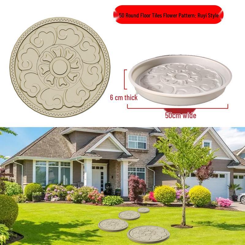 Garden Cement Tile Mold for Outdoor Stepping Stones