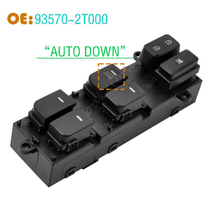 93570-2T010 93570-2T000 For Kia Optima K5 2011 2012 2013 2014 2015 AUTO DOWN Front Left Master Driver Side Window Power Switch