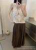 Foreign-style versatile hook flower hollow vest women's summer new V-neck high-end sleeveless stacked loose top