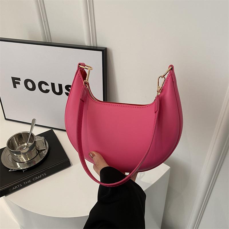 Stylish Street Fashion Pu Crescent Shoulder Bag Trendy Hobo Handbag For Women