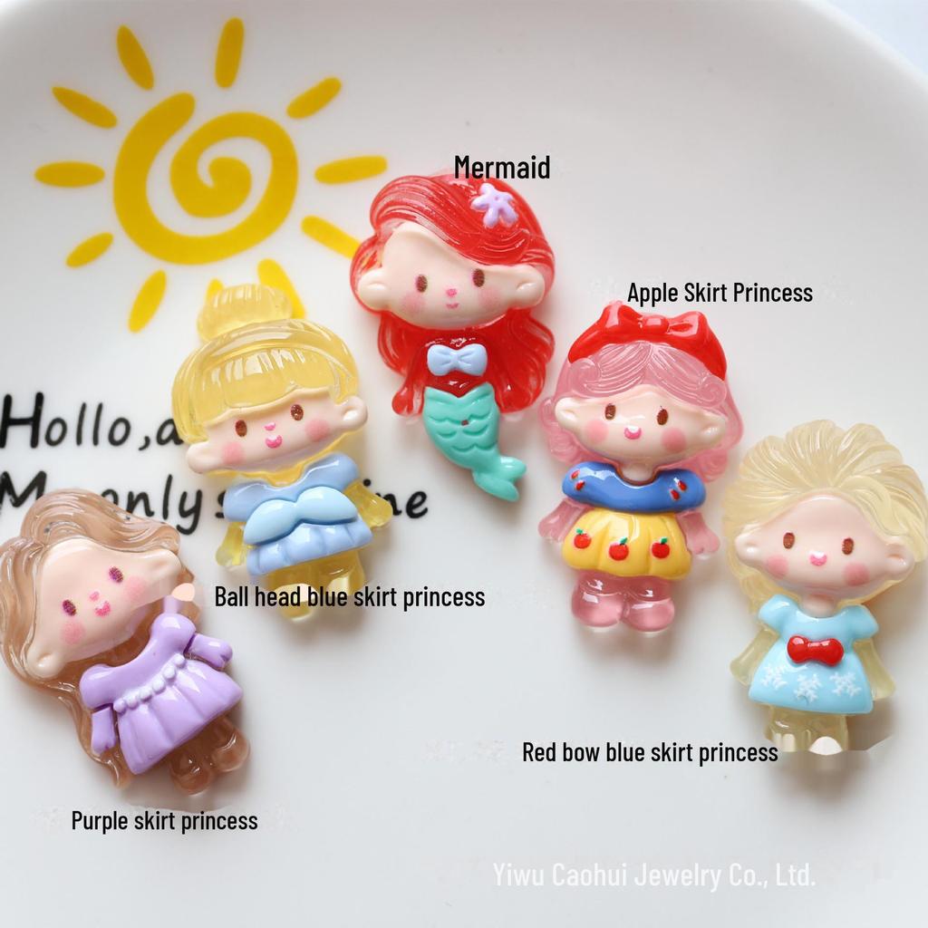 Bijoux de Princesse Sirène en Résine DIY: Épingles à cheveux transparentes et accessoires d'anneaux pour cheveux pour enfants