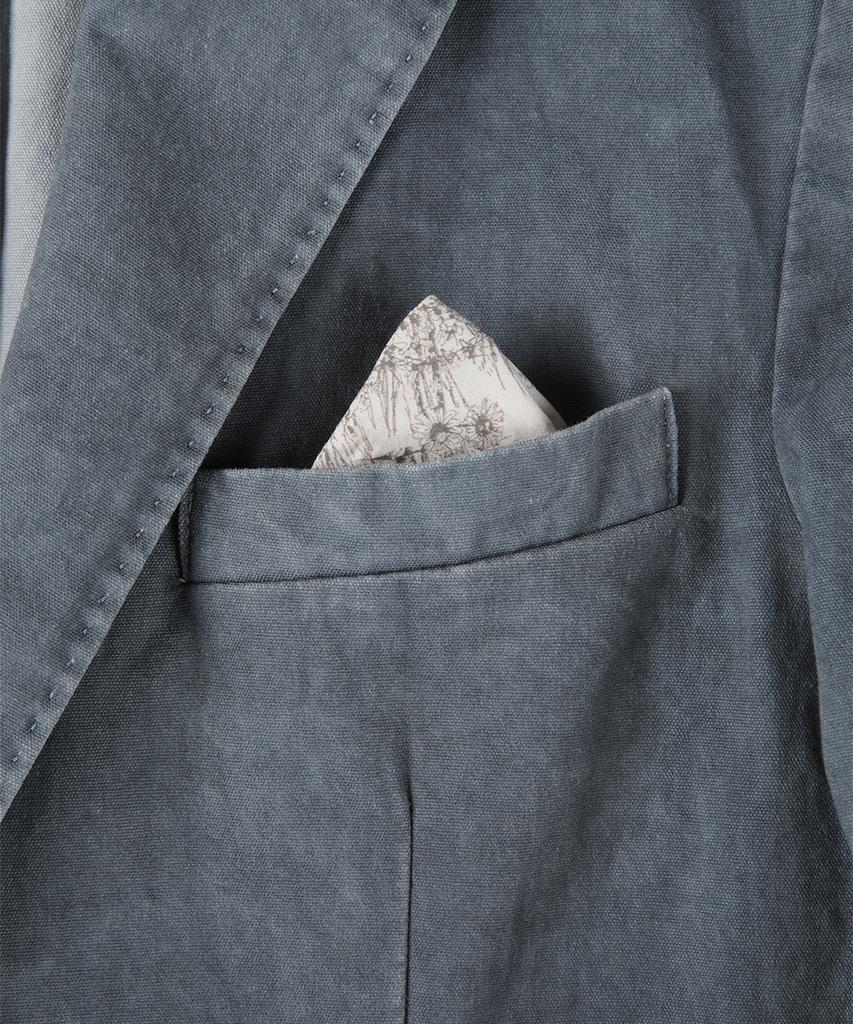 Panicale Blue Stone Washed Cotton Jacket