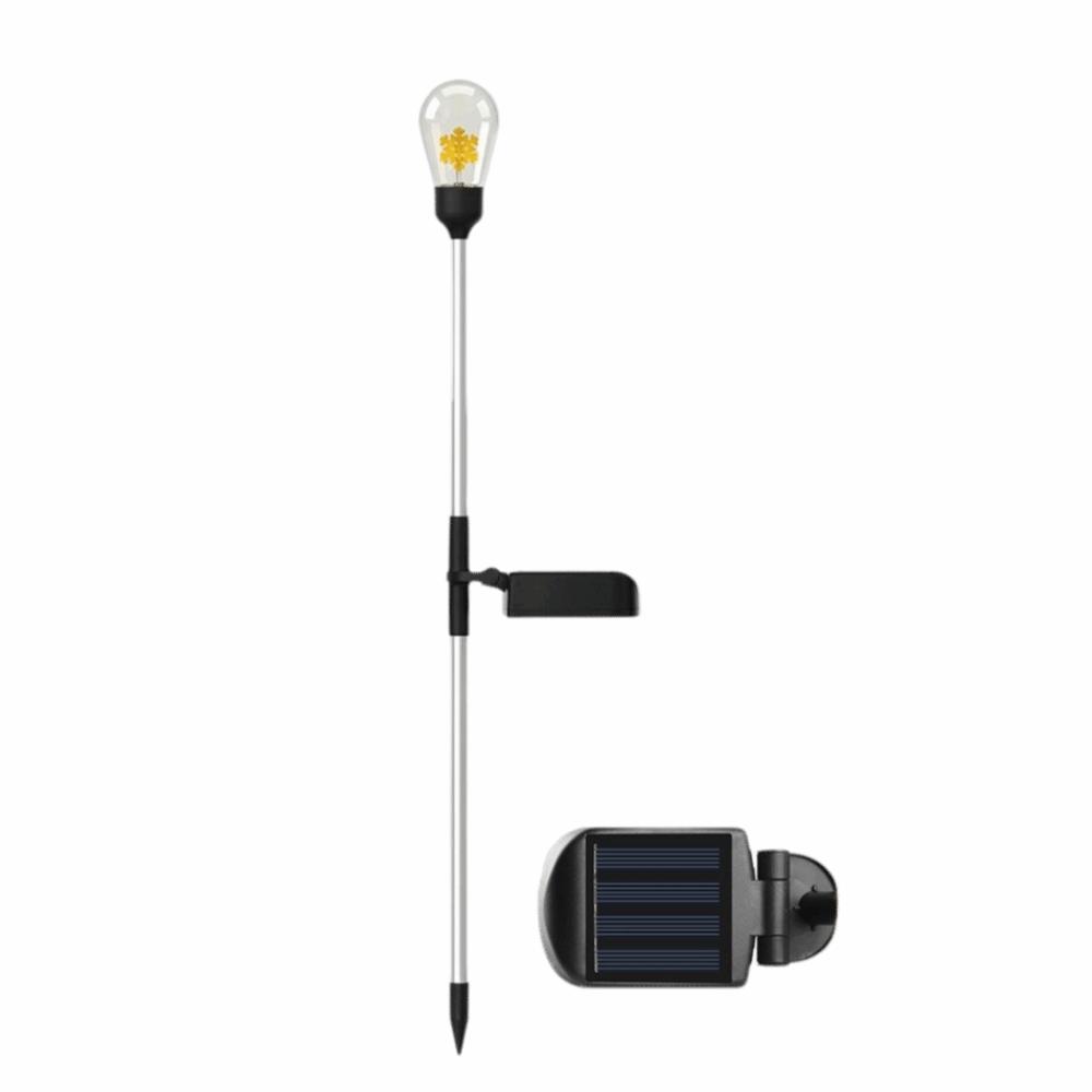 Solar Powered Solar Light Waterproof IP65 Rated Solar Pathway Light Stake Lights 3000K Tungsten Filament Outdoor Garden Light