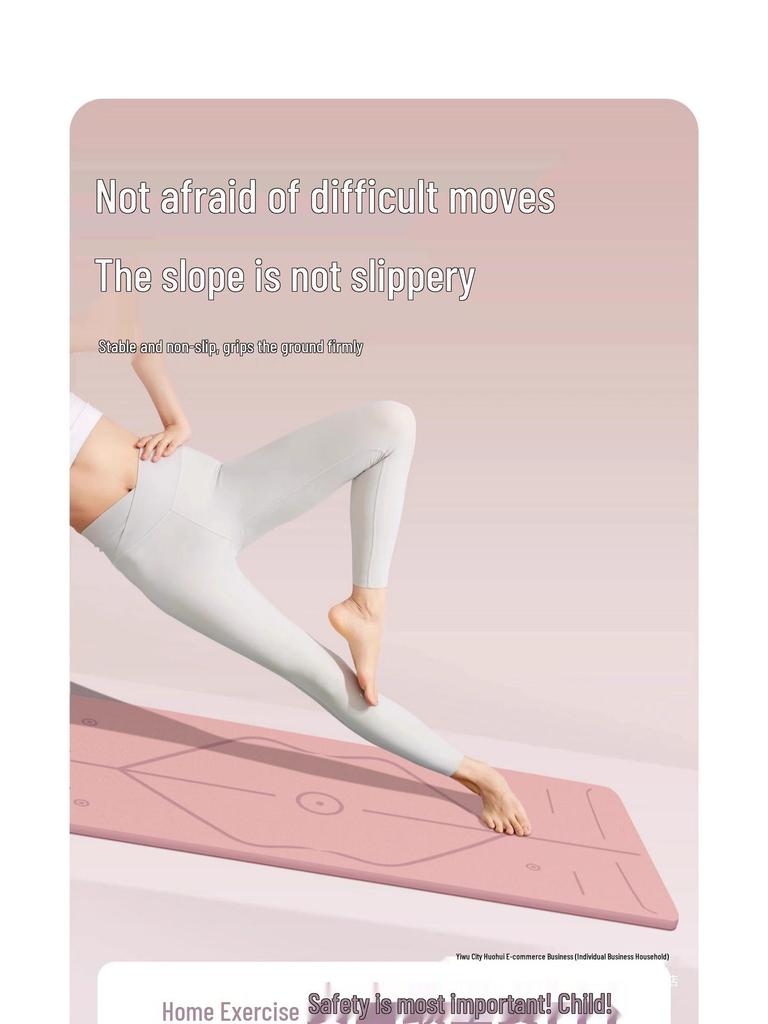 Thickened Non-Slip Silent Fitness Yoga Mat - Soundproof & Wide for Home Workouts