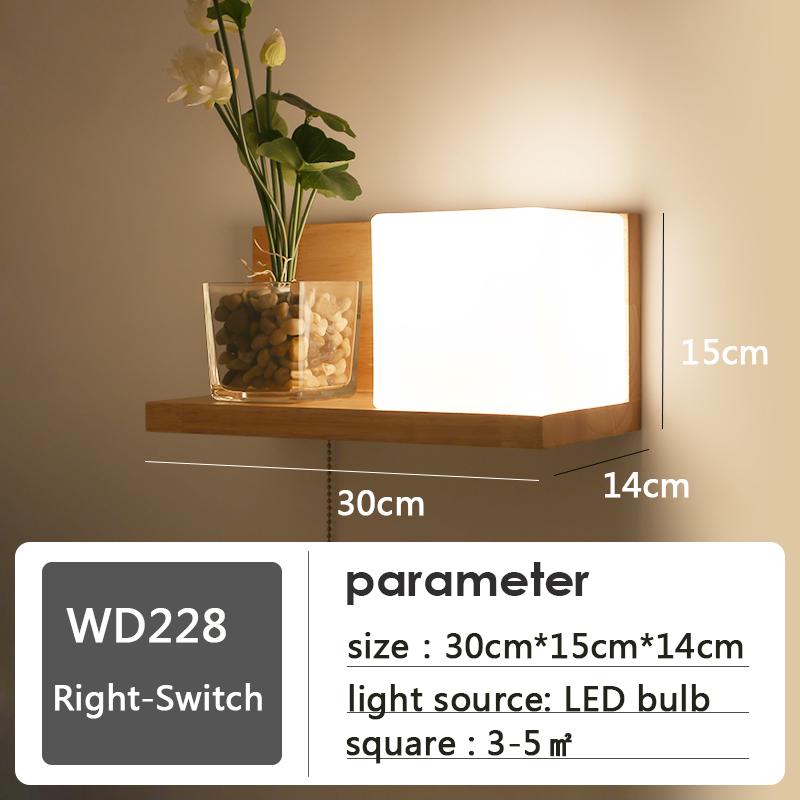 

Сучасний простий бра Настінний світильник Nordic Вітальня Спальня Фойє Читання Дерево Освітлення Приліжковий прохід Домашній внутрішній фоновий настінний світильник Cool White(5500-7000K)