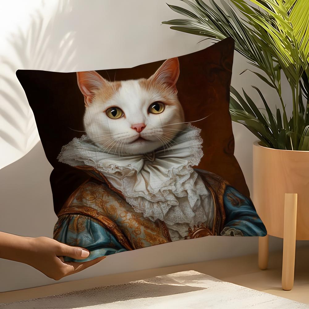 Federa Cuscino Persona Gatto Regina Gatti Copricuscini in Lino Per Divano Decorativo Cuscini per Casa Federe Cuscini per Sedile Auto