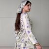 European & American Floral Cinched Waist Summer Dress with Camisole