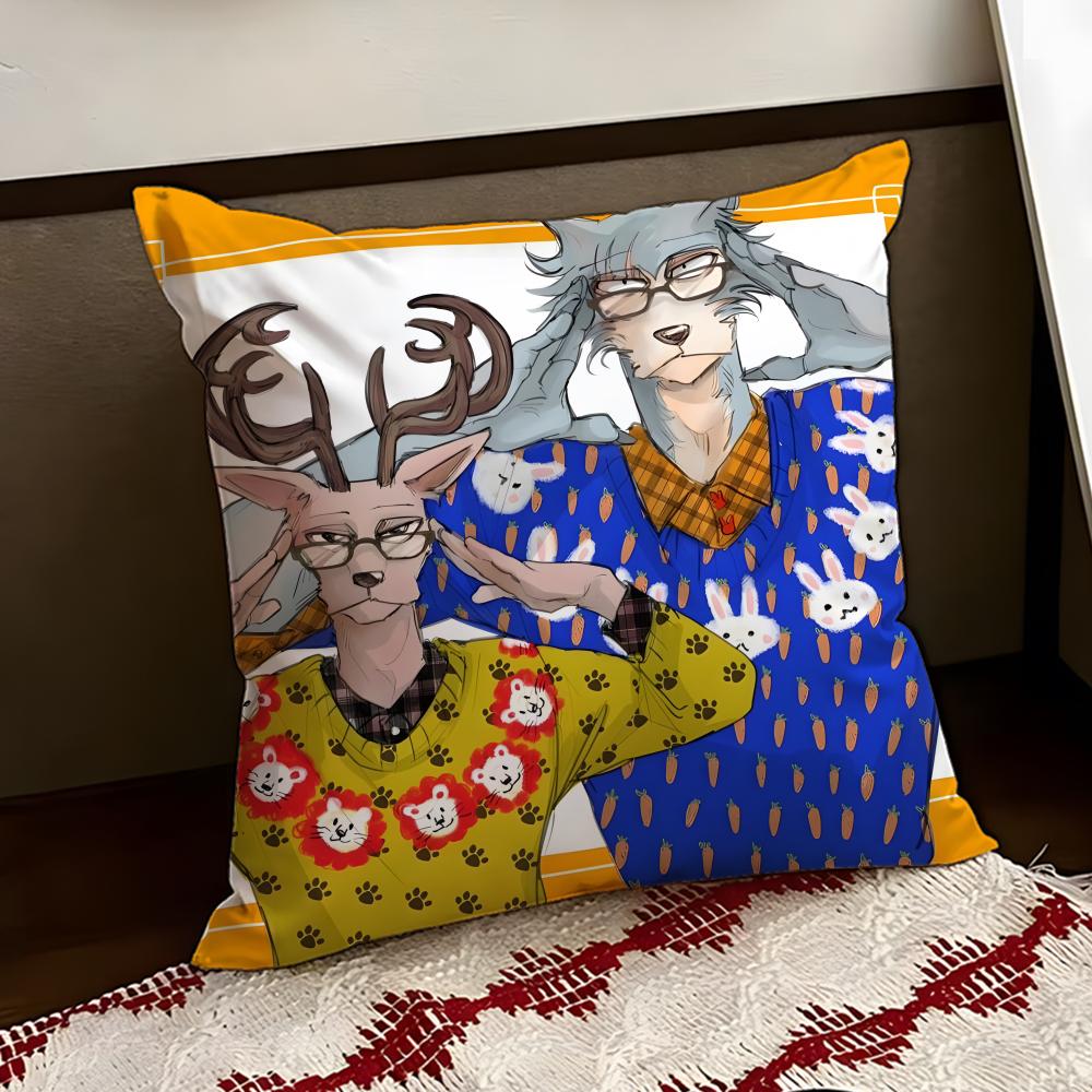 Cartoon BEASTARS Cushion Cover Reversible Soft Durable Pillow Cover Home  Car MultiScene Use for Daily Comfort