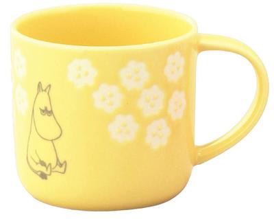 MOOMIN Florit Moomin Microwave and Dishwasher Moomin Nordic Day Wedding Made In Mug, Yellow, Approx. 350ml, Safe, Merchandise, Style, Mother's Gift,