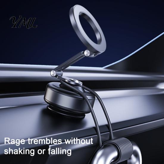 Adjustable Cell Phone Holder for Car Electric Vacuum Suction Cup Magnetic Car, 360 Degree Rotating Dashboard Extendable Telescopic Mount with
