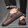Fashion Trendy Men Casual Leather Shoes Brand Urban Business Comfortable Men's Shoes Quality Outdoor Versatile Low Cut Walking Man Shoes