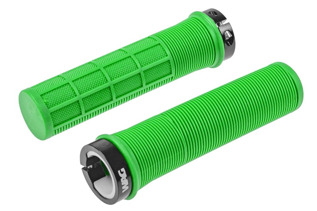 Wag Shape R grips, green and black, 135 mm