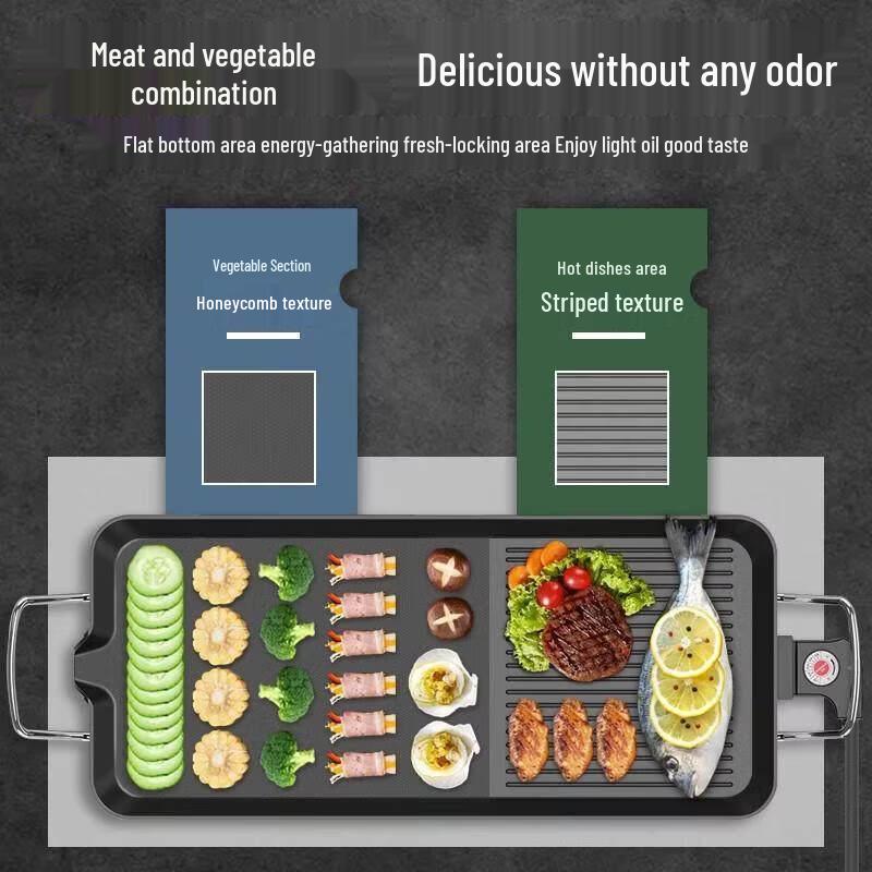 Jundingying Extra Large Multifunction Electric Grill Pan & 5-Piece Set