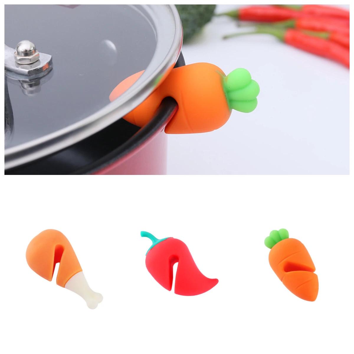 

Непроливаемый подъемник для крышки для суповой кастрюли, кухонный помощник по приготовлению пищи, силиконовая термостойкая полка, держащая крышку открытой, держатель для посуды