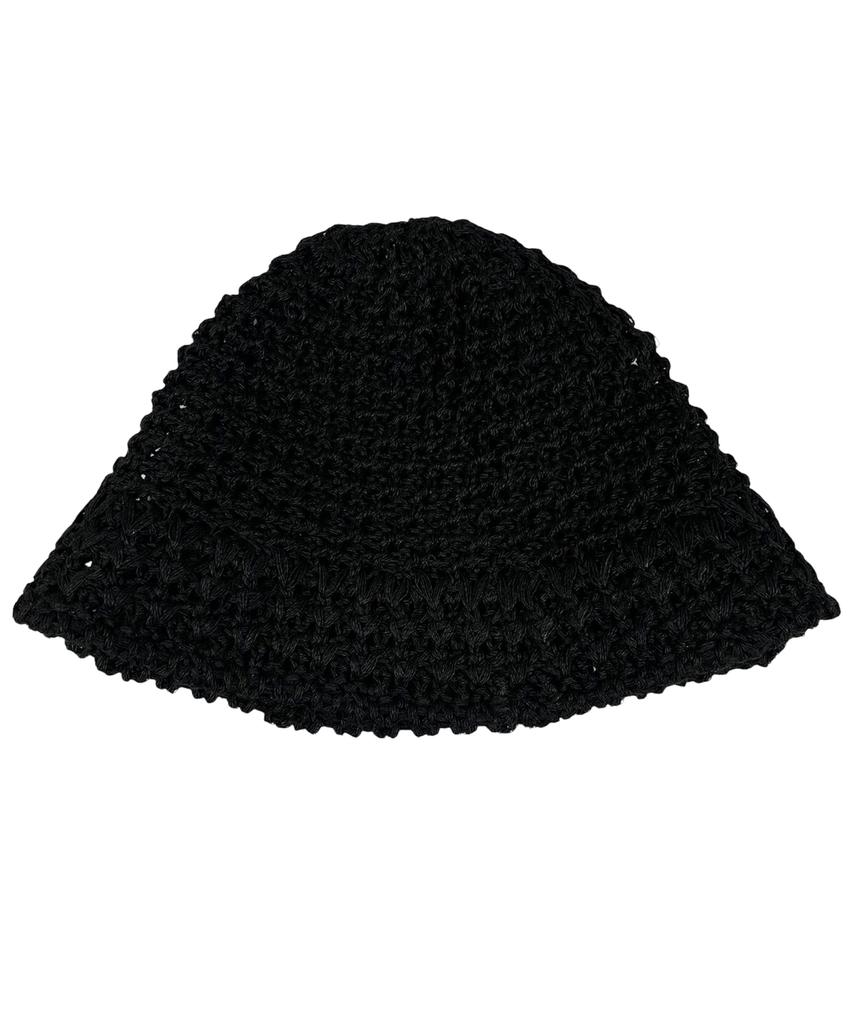 SK8ER ROCK Cross Knit Bucket Hat ((Black))