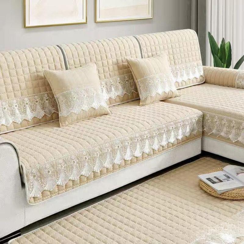 

Brushed Sofa Towel Soft Anti-slip Sofa Cover Seat Sectional L-shaped Couch Covers for Living Room Decoration Machine Washable Four Season Universal 90*70cm 1pcs
