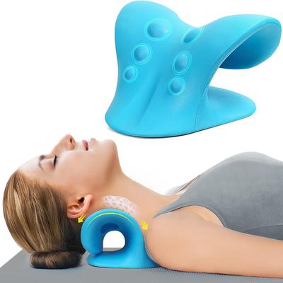Neck Stretcher for Pain Relief, Neck and Shoulder Relaxer Cervical Traction Device Pillow for Muscle Relax and TMJ Pain Relief, Chiropractic Pillow