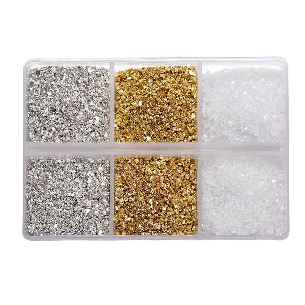 30g/Box Crushed Glass Stones Resin Filling Irregular Broken Stone for DIY Epoxy Resin Mold Crafts Nail Art Decoration Material