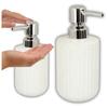 Liquid Soap Dispenser 400 Ml White Silver Ceramic with India Pump
