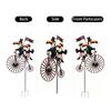 Outdoor Rotating Wind Spinner with Two Toucan Birds on Vintage Bicycle Garden Yard Decoration Metal Windmill Stake for Lawn Patio