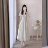 French white high-end fairy dress female summer new super fairy princess dress gentle wind long skirt