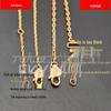 18K Rose Gold Horsebit Necklace with Diamond Inlay for Women