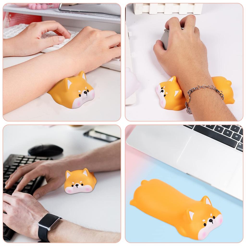 Mouse Wrist Rest Set Cute Shiba Inu Design Hand Rest Mini Soft Memory Foam Palm Rest Mouse Wrist Cushion Arm Rest Small Lightweight Character 13cm