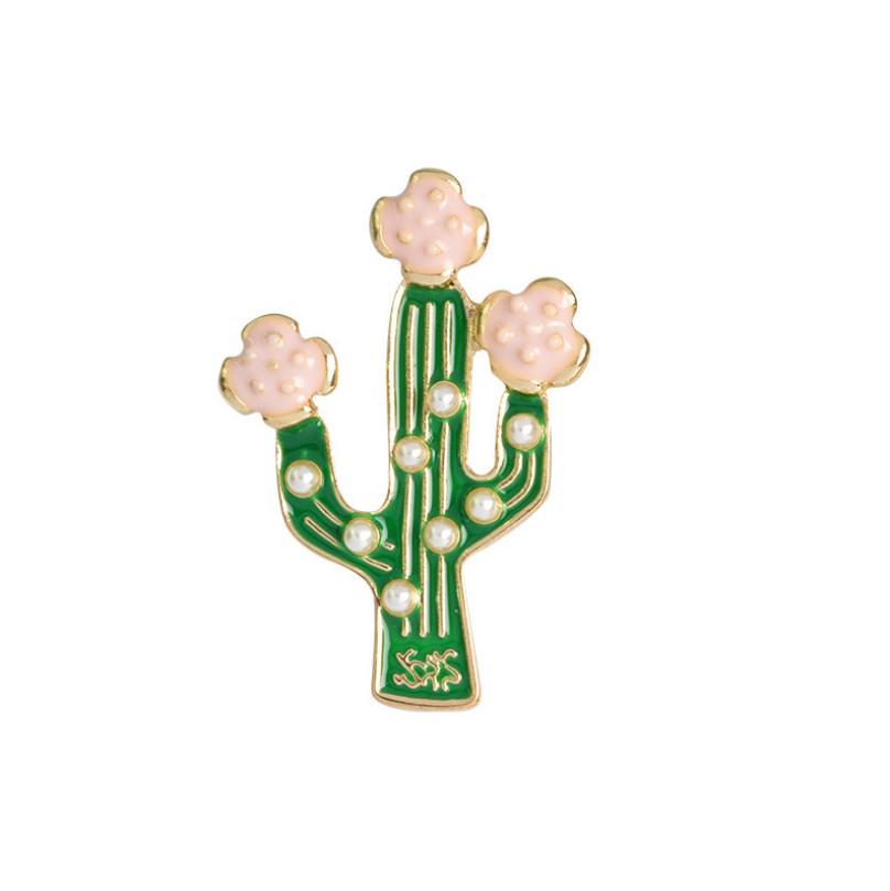 Pearl Brooch: Shell, Coconut Tree, Cactus, Pineapple, Pumpkin Carriage Badge